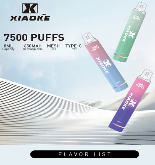 🔥 台灣現貨｜梟客 XIAOKE 7500 口一次性電子菸
