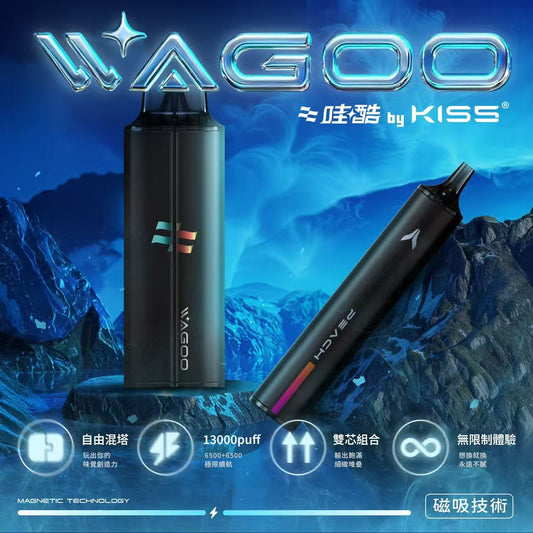WAGOO 哇酷 KISS 6500｜雙倉雙芯拋棄式電子煙完整介紹